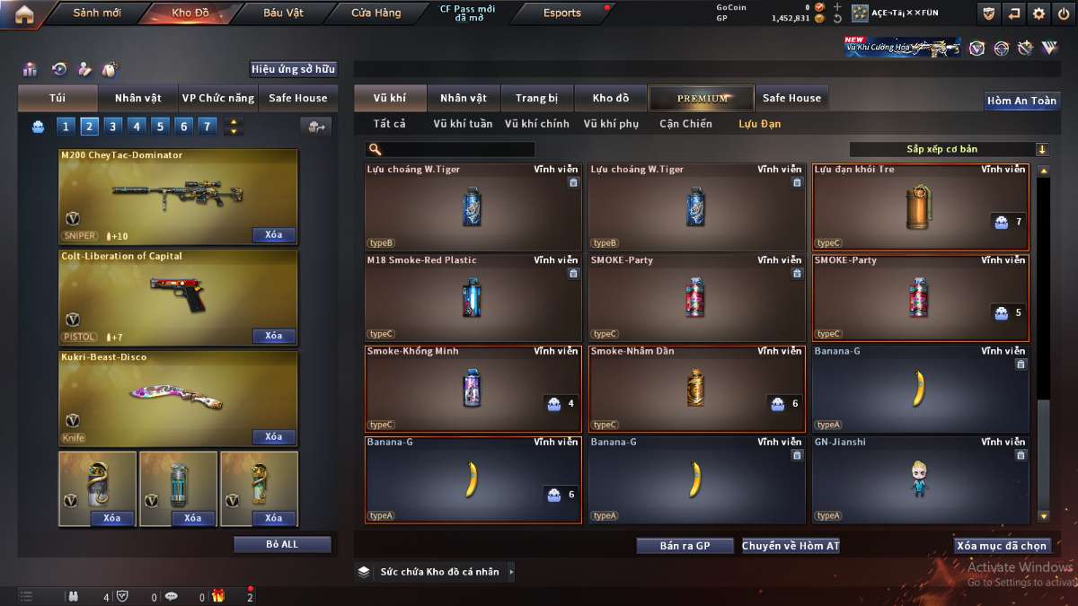 shop acc cf uy tin gia re